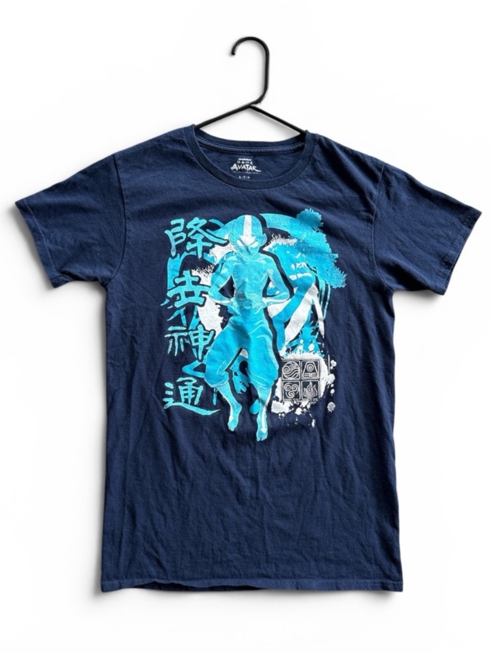 Avatar The Last Airbender Y2K Anime Graphic Tee Navy Streetwear Unisex